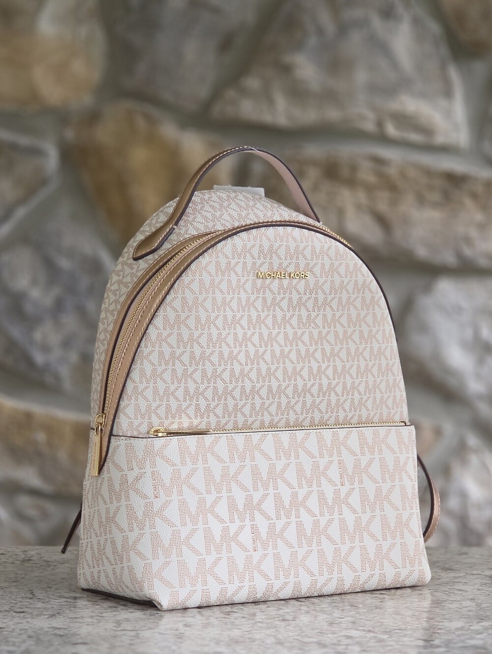 Michael Kors Sheila Logo Medium Pink Backpack